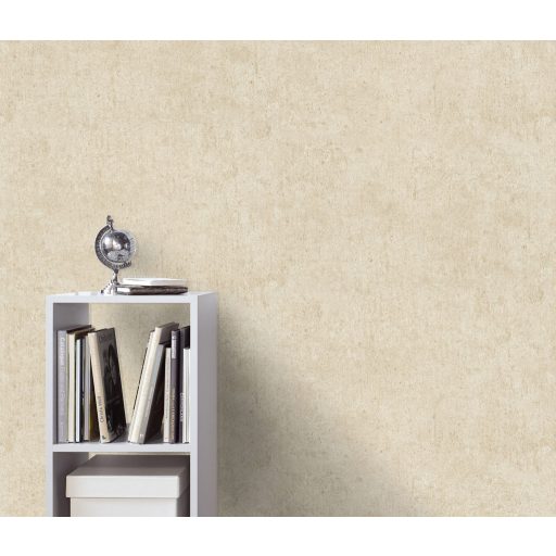 Ipari stílusú beton hatású "egyszínű" minta bézs tónus tapéta