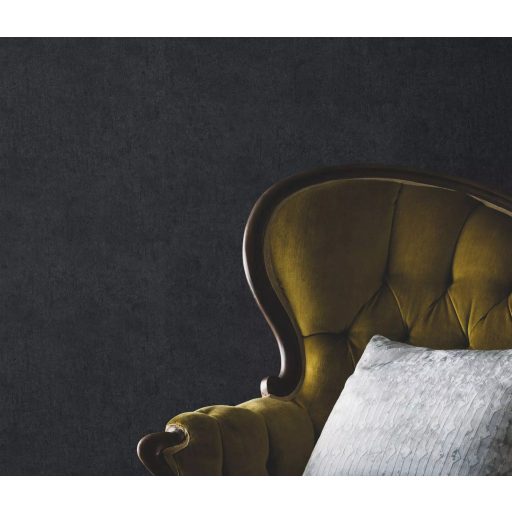 Ipari stílusú beton hatású "egyszínű" minta fekete tónus tapéta