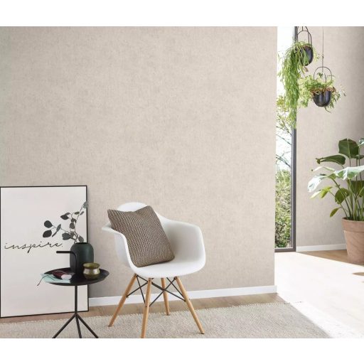 Ipari stílusú beton hatású "egyszínű" minta szürkésbarna tónus tapéta