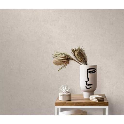 Ipari stílusú beton hatású "egyszínű" minta szürkésbarna tónus tapéta