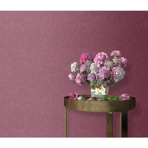 Enyhén texturált kifinomult egyszínű minta mályva/eperszín tónus tapéta