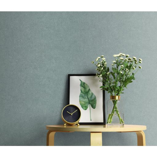 Enyhén texturált kifinomult egyszínű minta zöld/kékeszöld tónus tapéta