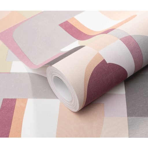 Merész és dinamikus már-már művészi nonfigurális absztrakt minta fehér szürke lila rózsaszín és sokszínű tónus minta