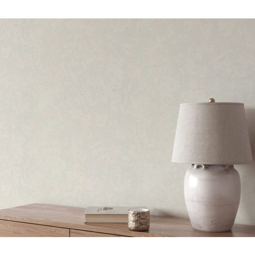 Árnyalt foltszerűen ábrázolt grafikus levélmintázat fehér/törtfehér tónus tapéta