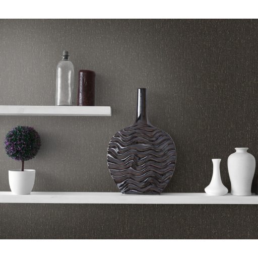 Finom vonalazású texturált egyszínű minta sötétbarna/fekete és arany tónus finom mintafény tapéta