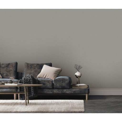 Finom vonalazású texturált egyszínű minta zöld/szürkészöld és arany tónus finom mintafény tapéta