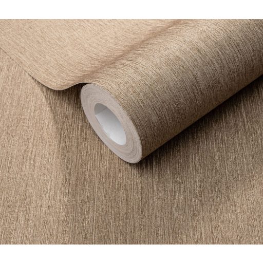 Finom vonalazású texturált egyszínű minta barna/aranybarna tónus finom mintafény tapéta