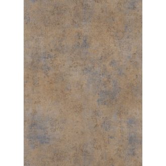   Loft stílusú koptatott beton mintázat barna/aranybarna és kék tónus fényes mintarészletek tapéta