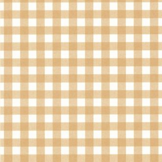   Friss és trendi gingham kockás természetes szövetminta krémfehér barna és sárgásbarna tónus tapéta