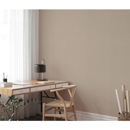 Durva szerkezetű egyszínű textil mintázat bézs tónus tapéta