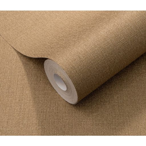 Durva szerkezetű egyszínű textil mintázat arany tónus tapéta