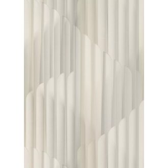   Már-már művészi ívelt formák harmonikus és ritmusos designja krém/krémfehér szürke és bézsarany tónus fémes hatás tapéta