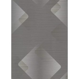   Egymásba mosódó nagyformátumú rombuszok geometriai mintája szürke titámium szürke és ezüst tónus tapéta