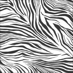   Karakteres dekoráció - Zebra minta/bőr panoráma megjelenítésben "L" méret fehér és fekete tónus falpanel