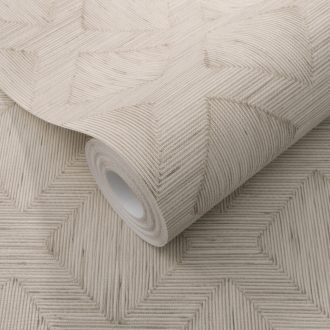   Rombusz és halszálka mintázat találkozása - texturált geometriai elegancia krém bézs és szürkésbézs tónus tapéta