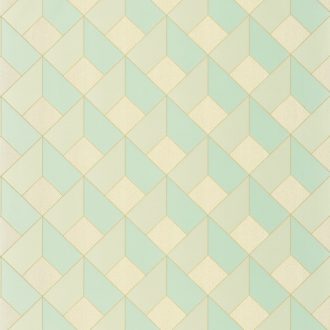   Precíz és pontos geometriai formák háromdimenziós illúziója bézs és mandulazöld tónus tapéta