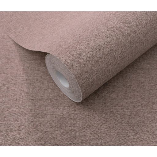 Elegáns textilhatású stukturált minta mályva-rózsaszín és taupe tónus tapéta