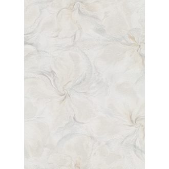   Szinte láthatatlan finoman rajzolt akvarell virág/szirom motívum krémfehér lágy bézs pezsgő és gyöngyház tónus csiilogó hatás tapéta