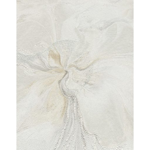 Szinte láthatatlan finoman rajzolt akvarell virág/szirom motívum krémfehér lágy bézs pezsgő és gyöngyház tónus csiilogó hatás tapéta