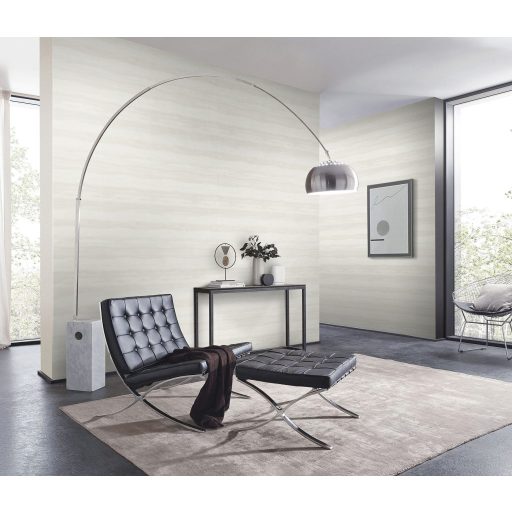 Tengerparti homok hullámzását idéző enyhén vízszintesen hullámos minta világos bézs és törtfehér tónus tapéta