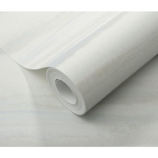 Tengerparti homok hullámzását idéző enyhén vízszintesen hullámos minta törtfehér ezüstszürke és jégkék tónus tapéta