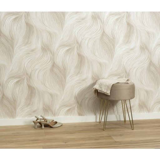 Természetes légies mozgás ritka szépen megörökített pillanata krém bézs arany/bézsarany tónus fémes hatás tapéta