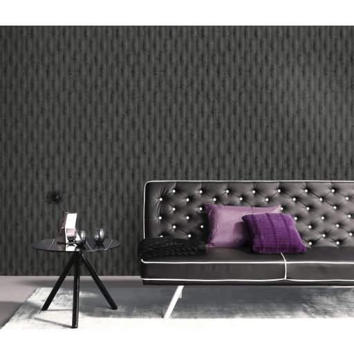 Hullámok organikus ritmusban természetes háromdimenziós minta antracit szénfekete füstszürke és grafit tónus tapéta