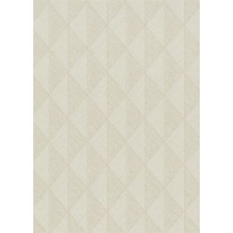   Változatos szőtt textúrájú rombuszokból épülő geometriai minta krémszín és drapp tónus tapéta