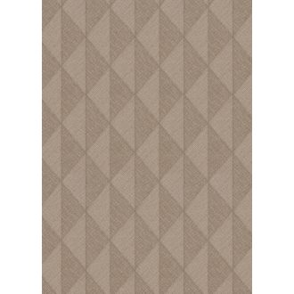   Változatos szőtt textúrájú rombuszokból épülő geometriai minta földszínek - meleg mogyoróbarna tónus tapéta