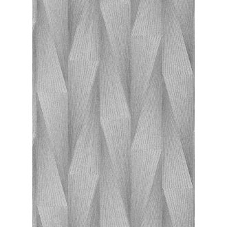   Extrém háromdimenziós hatású térbeli elemek hipnotikus mintája ezüstszürke és gyöngyházfehér tónus fémes hatás tapéta