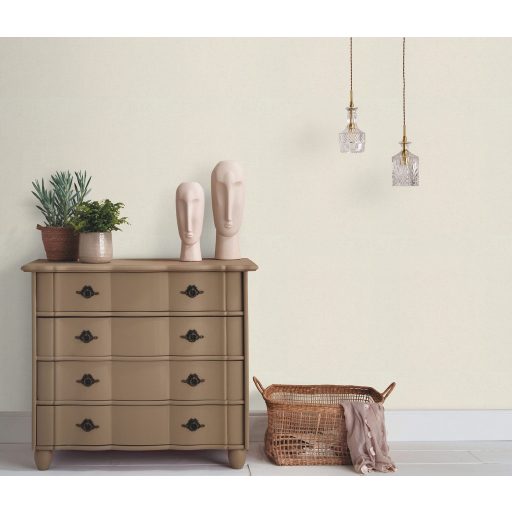 Finom és természetes vászonstruktúra egyszínű minta krémfehér/világos bézs tónus tapéta