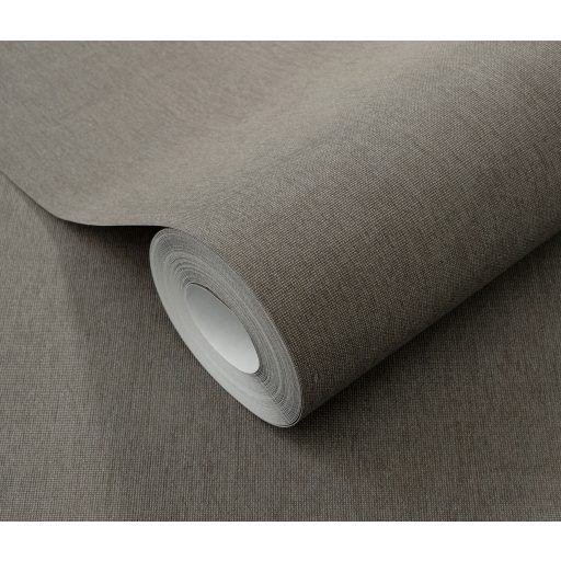 Finom és természetes vászonstruktúra egyszínű minta meleg szürke/szürkésbarna tónus tapéta