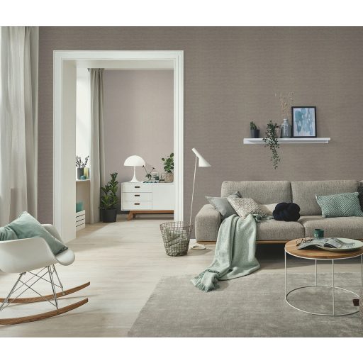 Finom és természetes vászonstruktúra egyszínű minta meleg szürke/szürkésbarna tónus tapéta