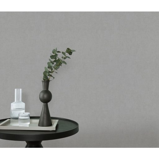 Finom és természetes vászonstruktúra egyszínű minta szürke/matt acélszürke tónus tapéta