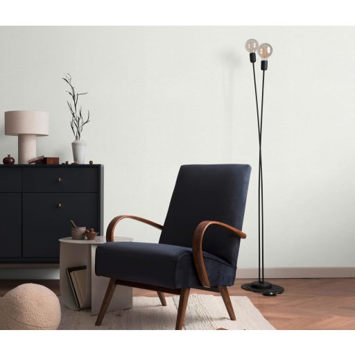 Homogén és részletgazdag egyszínű keresztirányú szövésminta fehér tónus tapéta