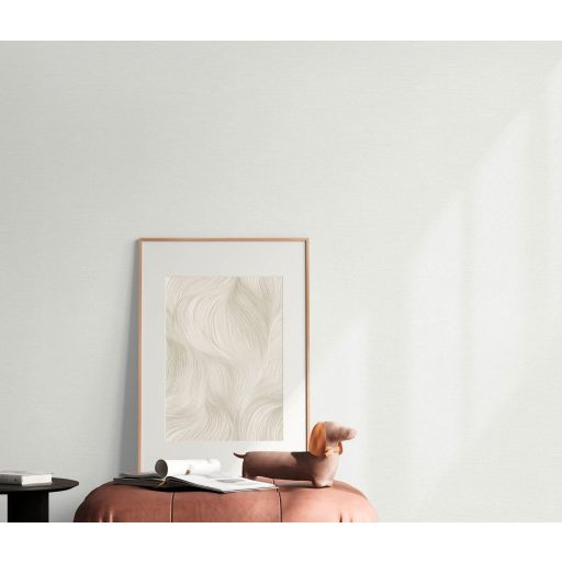 Homogén és részletgazdag egyszínű keresztirányú szövésminta fehér tónus tapéta