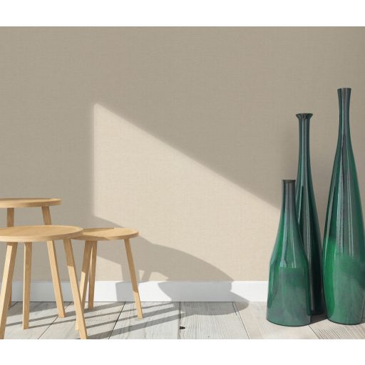 Homogén és részletgazdag egyszínű keresztirányú szövésminta meleg bézs tónus tapéta