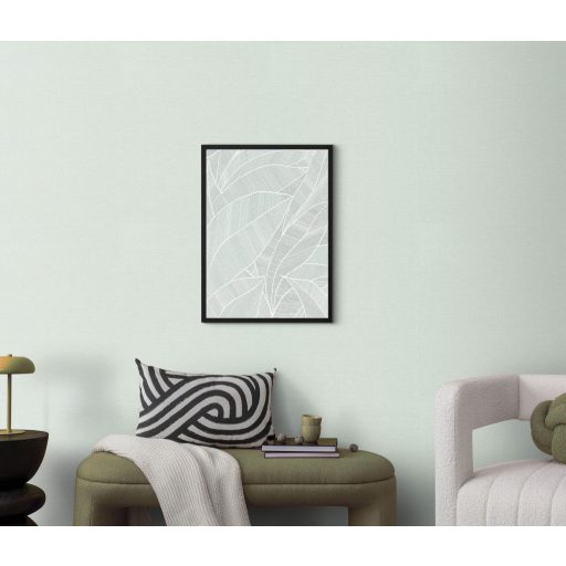 Homogén és részletgazdag egyszínű keresztirányú szövésminta halvány zöldes-türkizes tónus tapéta