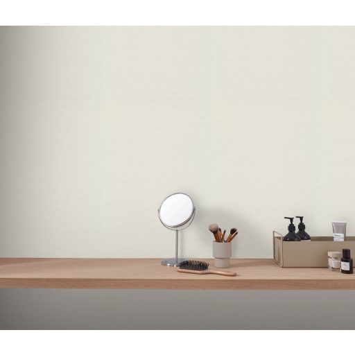 Homogén és részletgazdag egyszínű keresztirányú szövésminta krém/krémes-fehér tónus tapéta