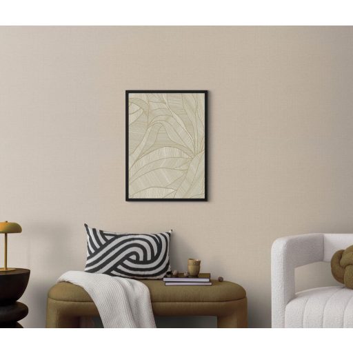 Homogén és részletgazdag egyszínű keresztirányú szövésminta szürkésbézs/kakaóbarna/tejeskávé tónus tapéta