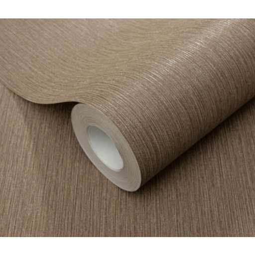 Finom függőleges vonalvezetésű barázdák - egyszínű texturált minta napos barna tónus finom fény tapéta