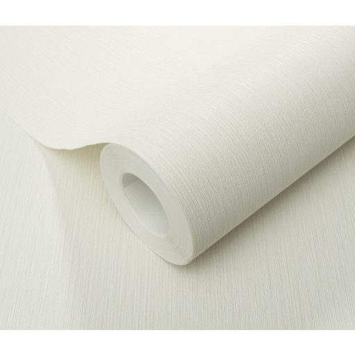 Finom függőleges vonalvezetésű barázdák - egyszínű texturált minta krém/világos törtbézs tónus finom fény tapéta