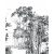 Dús növényzet közt rejtőző erdei faház természeti kép "M" méret monokróm - fehér és fekete tónus falpanel