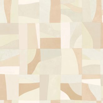   Dél-Franciaország íze! Absztrakt geometriai design vagy kortárs mozaik krém bézs rózsaszín és világosbarna tónus tapéta