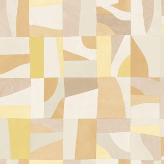   Dél-Franciaország íze! Absztrakt geometriai design vagy kortárs mozaik krém bézs és sárga tónus tapéta