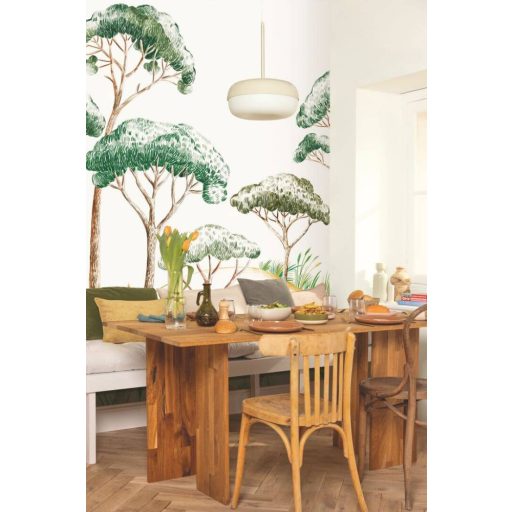 A zord partvidékre jellemző fenséges és kecses píneafenyők "L" méret fehér zöld barna és sárga tónus falpanel