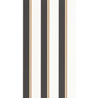   Modern és stílusos három árnyalatot kombináló 3D csíkos minta fehér bézs antracit és vörösréz tónus fémes hatás tapéta