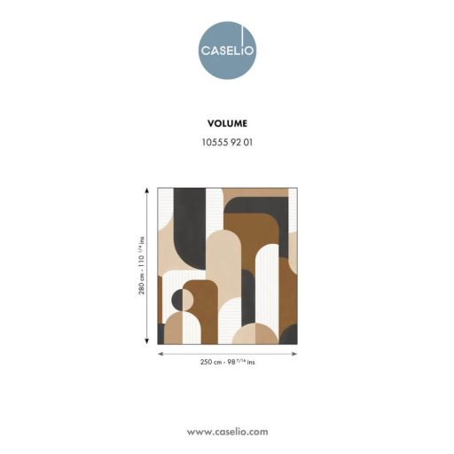 Lekerekített formák és színek lenyűgöző összjátéka "M" méret fehér bézs barna ás antracit tónus falpanel