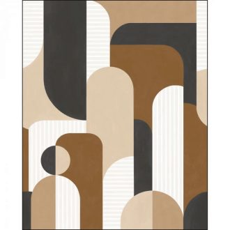   Lekerekített formák és színek lenyűgöző összjátéka "S" méret fehér bézs barna ás antracit tónus falpanel