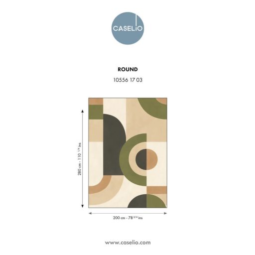 A stílus maga! Geometriai formák ívek körök parádés összjátéka "M" méret krém bézs barna khakizöld és antracit tónus felpanel